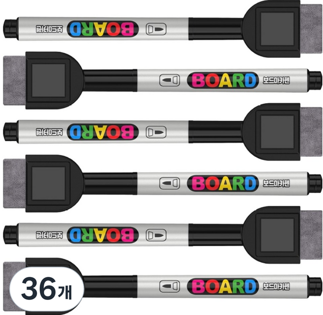 펜맥스 지우개 보드마카 202, 흑색, 36개