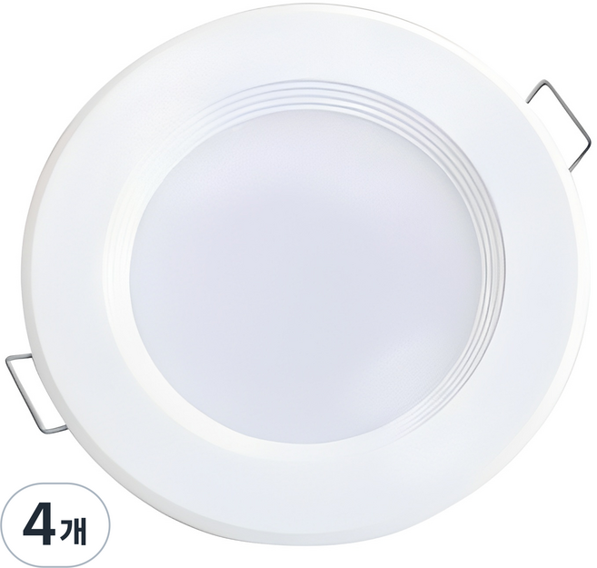Flux 擴散型 LED 崁燈 8W, 白色 + 白光, 4個