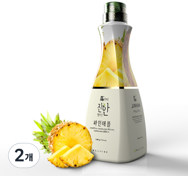 웰파인 파인애플 농축액, 1.5kg, 2개