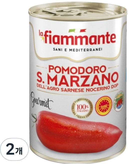 라피아만떼 산마르자노 토마토홀, 400g, 2개