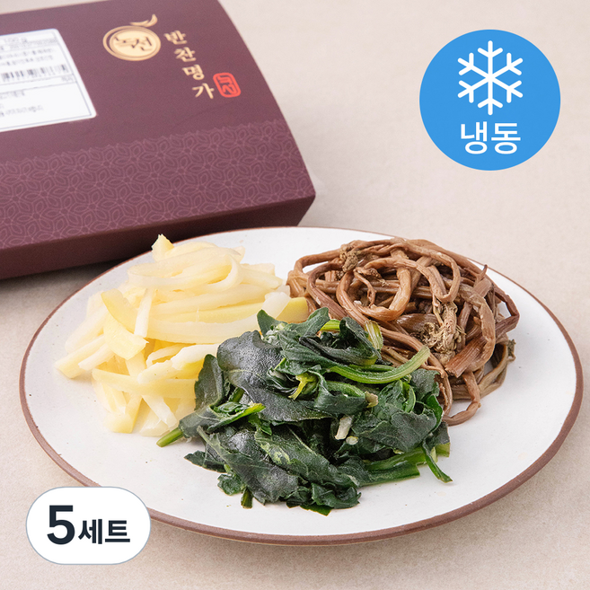 녹선 맛취나물 + 맛도라지나물 + 맛고사리나물 세트(냉동), 5개