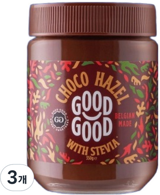 굿굿 잼 초코헤이즐 위드 스테비아, 3개, 350g