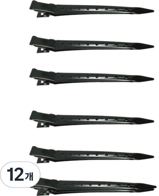 아이코어스 헤어집게핀 9cm, 블랙, 12개