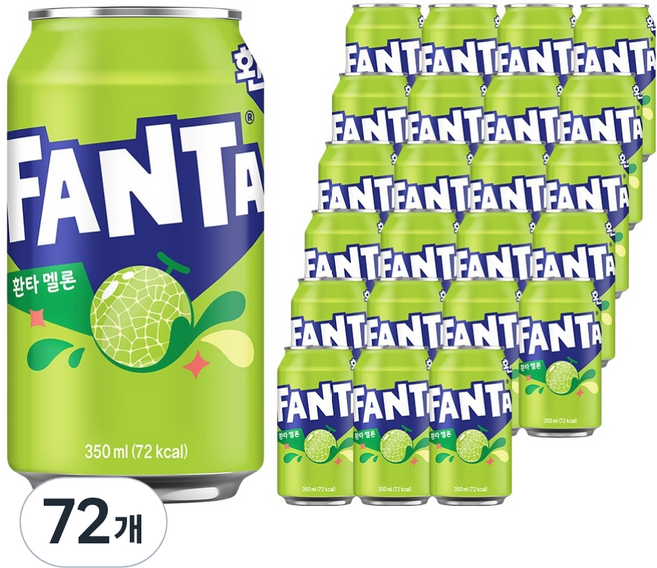 환타 멜론 탄산음료, 350ml, 72개