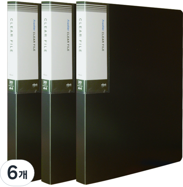 마이다스 30매 프론티어 화일 A4, 흑색, 6개