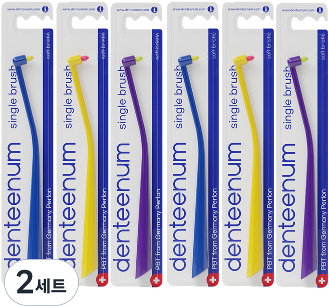 덴티넘 첨단 어금니 칫솔 3종 x 2p 세트, 2세트, 6개입