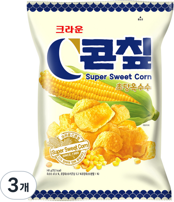 C콘칲 초당 옥수수, 148g, 3개