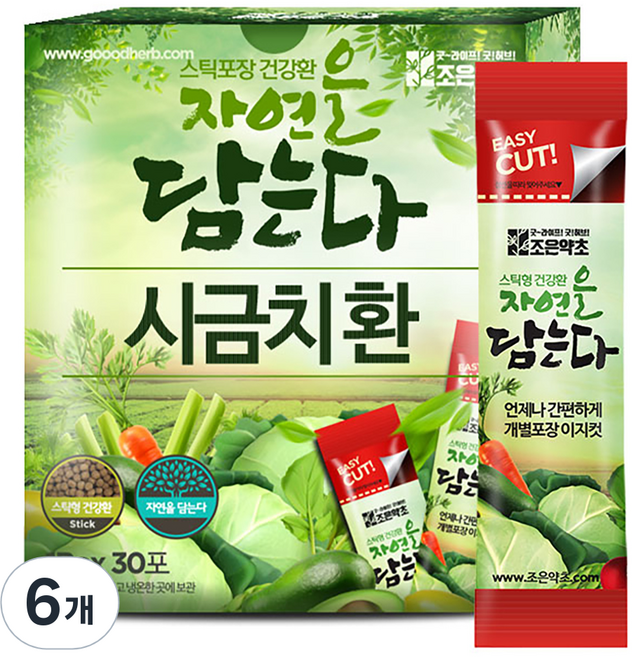 조은약초 프리미엄 시금치환 스틱, 90g, 6개