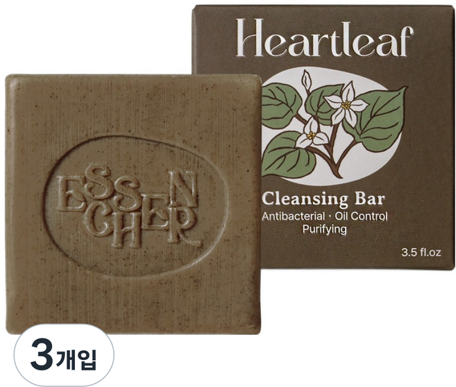 에센시에르 어성초 클렌징 비누, 3개입, 100g