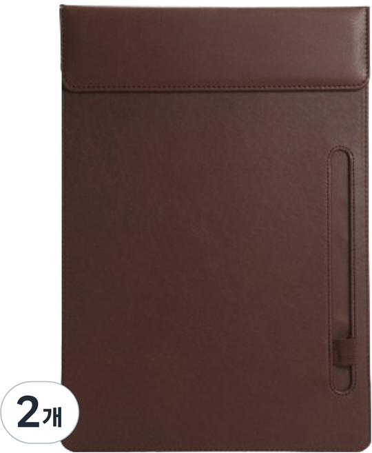 모던베이스 프리미엄 가죽 파일 클립보드 A4(345 x 240 mm), 브라운, 2개