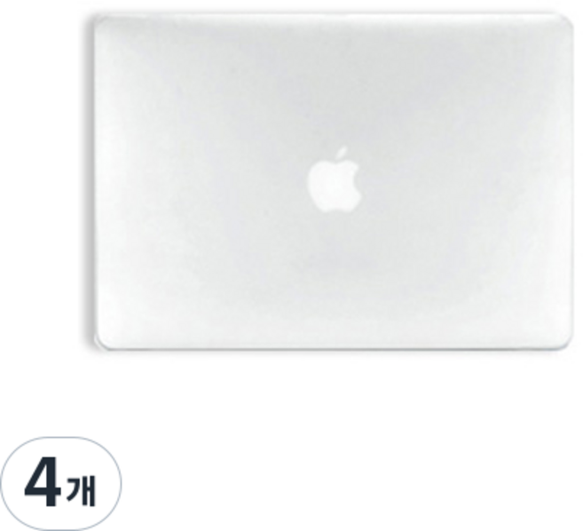 애니클리어 프리미엄 맥북 하드케이스 뉴애어 A2337, 투명, 4개