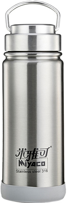 MiyAco 米雅可 經典 316不銹鋼廣口真空保溫瓶, 銀色, 500ml, 1個