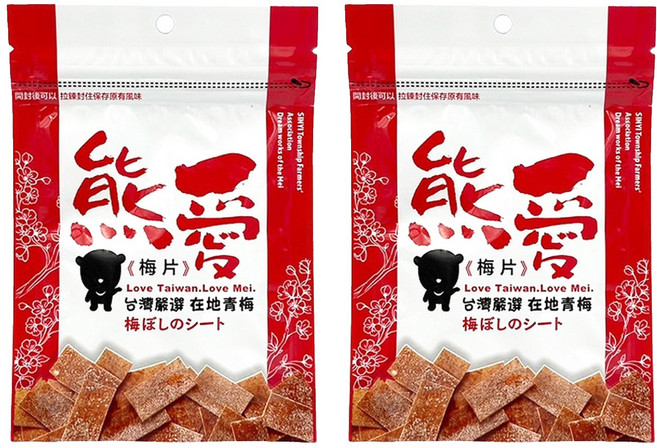梅子夢工廠 熊愛梅片, 15g, 2包