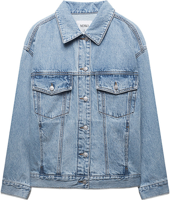 미쏘 여성용 오버핏 데님 트러커 재킷