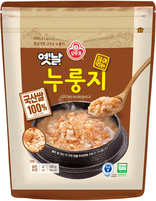 오뚜기옛날 구수한 끓여먹는 누룽지, 240g, 1개