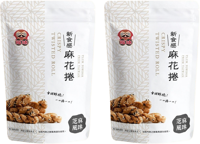 福味 小琉球麻花捲 芝麻, 200g, 2包