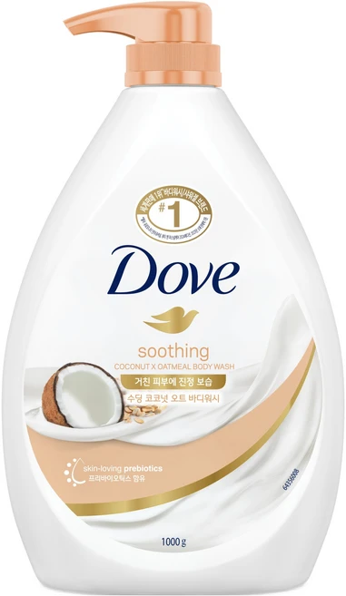 도브 수딩 코코넛 오트 바디워시, 1kg, 1개 - 쿠팡