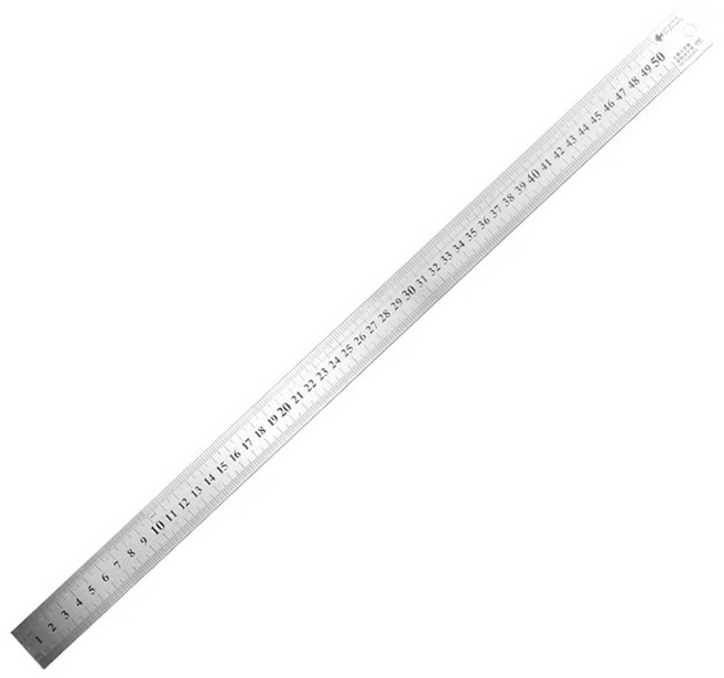 영바영 스테인레스 스틸 반영구 양면 직자 50cm, 실버, 1개