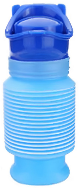 JIEMU 成人便攜式伸縮尿壺 750ml, 伸縮尿壺 藍色, 1個