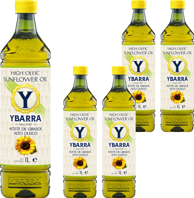 YBARRA 小清新高油酸葵花油, 5個, 1L
