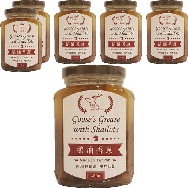 Well Life 悅生活 極鮮 黃金3A頂級香蔥款鵝油, 350g, 6罐