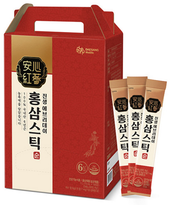 대상웰라이프 진생 에브리데이 홍삼스틱 순 10ml x 100p, 1L, 1개