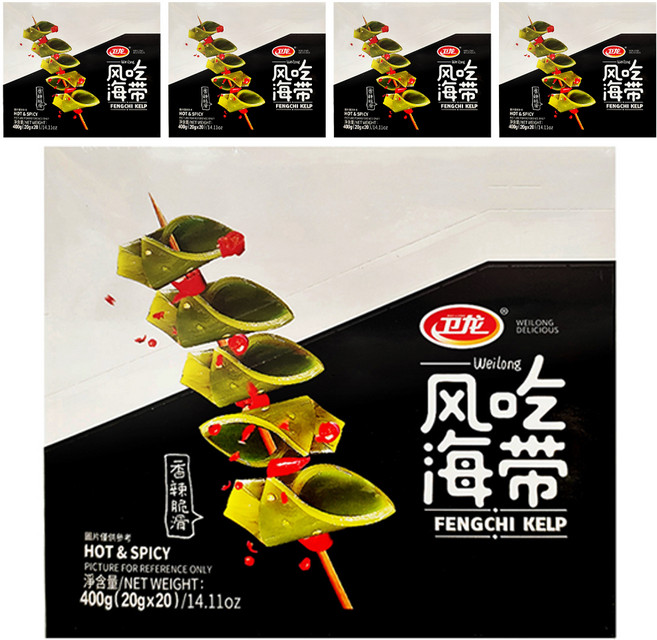 衛龍 風吃海帶 20包, 400g, 5盒