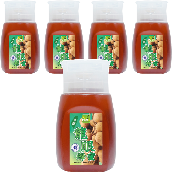 彩花蜜 台灣龍眼蜂蜜, 350g, 5瓶