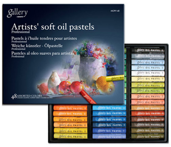 문교 소프트 오일 파스텔 지함 MOPV-48, 48색, 1세트