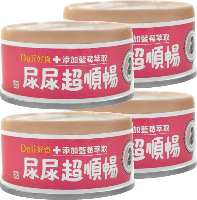 Deli 好食 貓慕斯系列 尿尿超順暢主食罐, 雞肉, 85g, 4罐