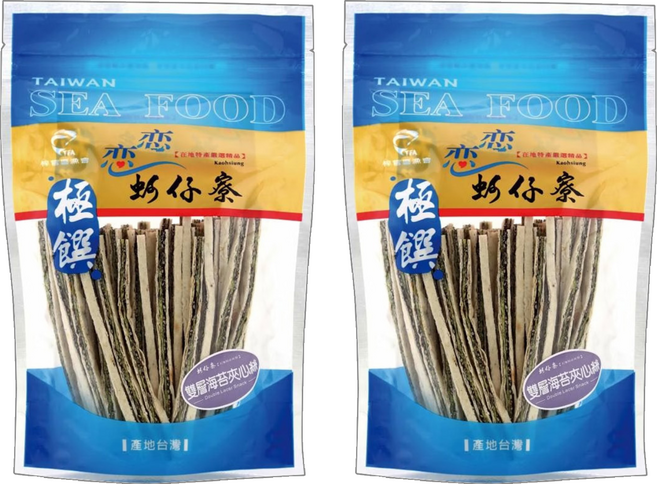 戀戀蚵仔寮 梓官區漁會 海苔夾心絲, 130g, 2包