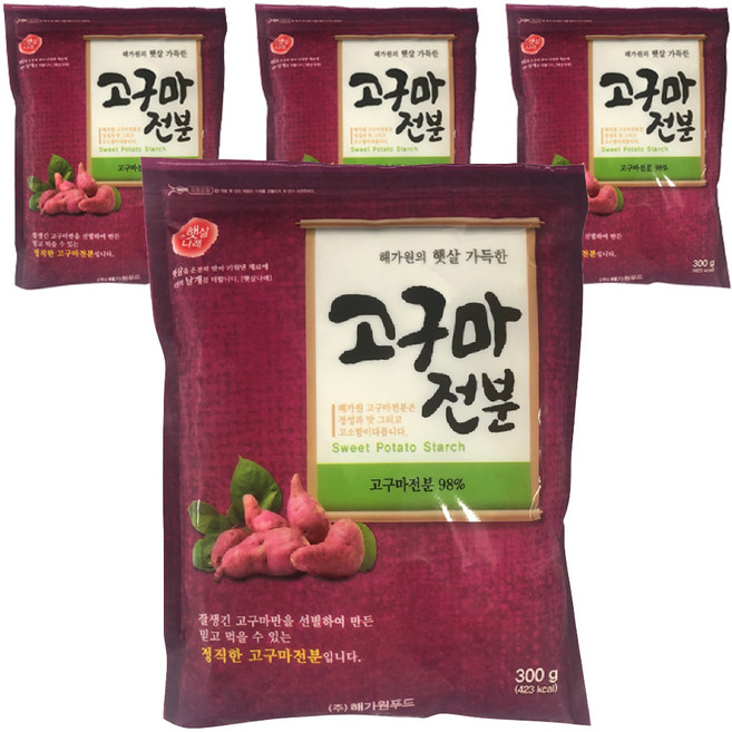 해가원 고구마전분, 300g, 4개