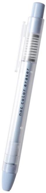 Sun-Star NOC color eraser 按壓出芯橡皮擦 附筆夾 橡皮擦芯直徑5mm 雙層結構筆身, 天空, 1支