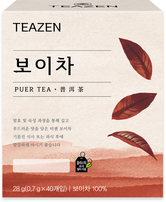 티젠 보이차, 700mg, 40개입, 1개
