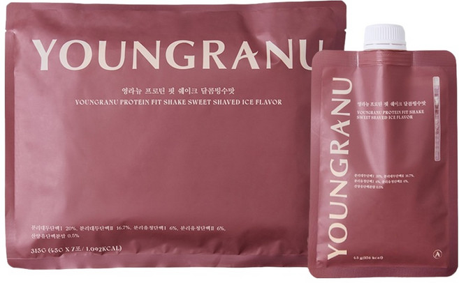 영라뉴 프로틴 핏 쉐이크 달콤빙수 장영란 쉐이크 영란뉴, 1개, 315g