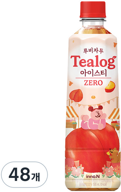 티로그 제로 루비자두 아이스티, 48개, 500ml