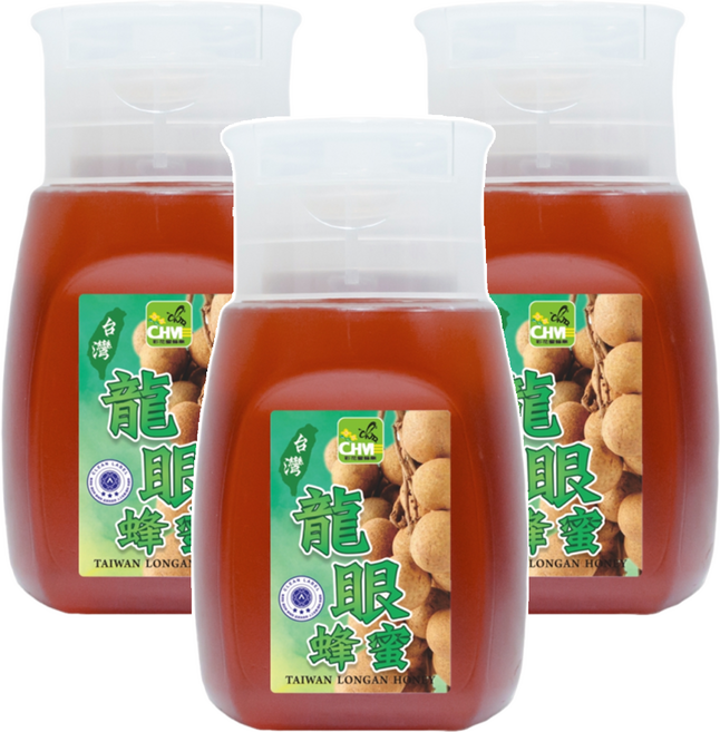 彩花蜜 台灣龍眼蜂蜜, 350g, 3瓶
