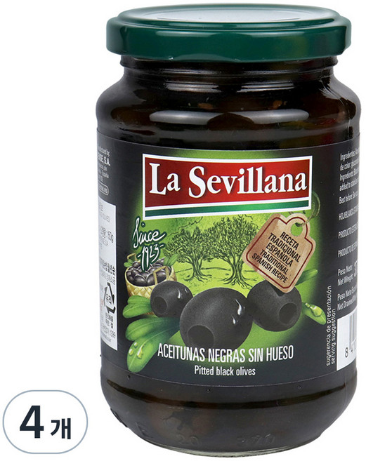 라세빌라나 블랙올리브, 370g, 4개