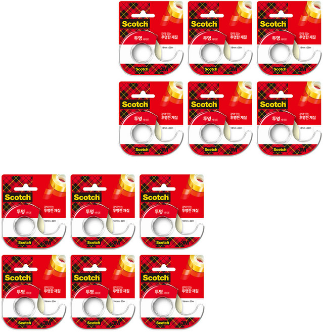 쓰리엠 스카치 투명테이프 550 리필 18mm x 30m, 12개