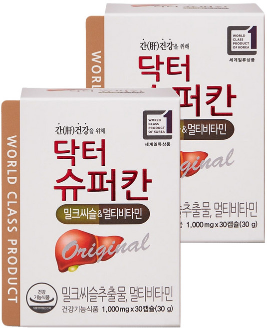 에이치엘사이언스 닥터슈퍼칸 밀크씨슬 멀티비타민, 30정, 2개