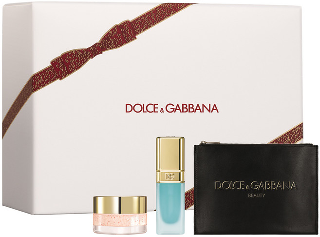 Dolce&Gabbana 唇部保養 紅絲絨禮盒 唇霜 + 唇油 + 手拿包, 1組