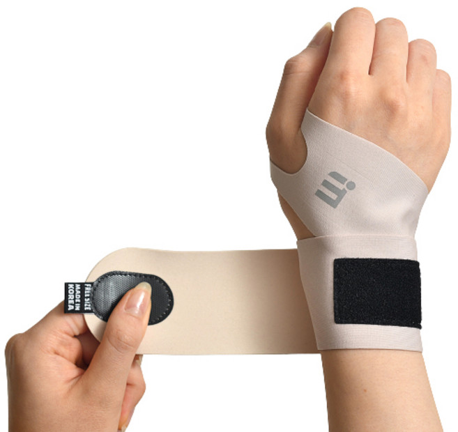 아이엠섬유 손목보호대, 베이지, 1개
