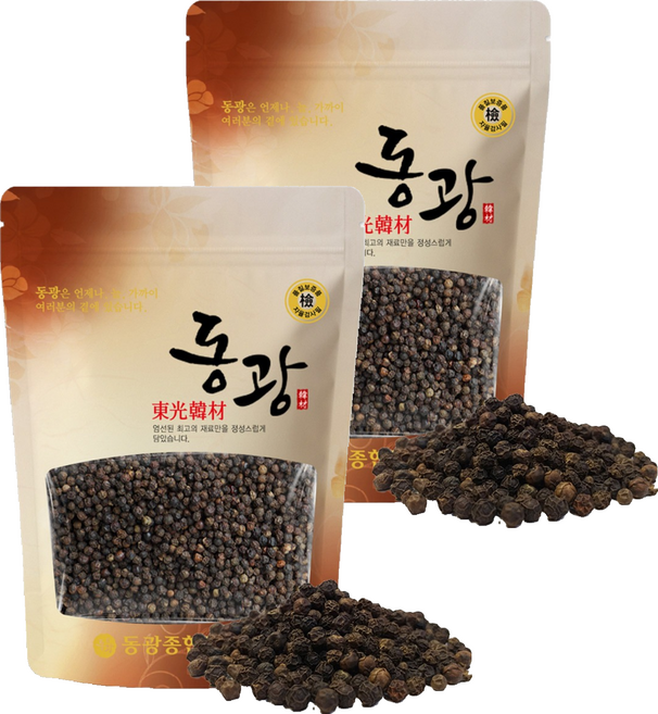 동광한방몰 리필용 통 흑후추, 600g, 2개