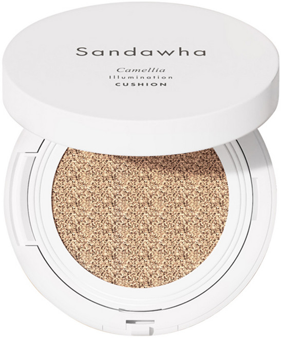 산다화 동백 브라이트닝 광채 쿠션 15g, 내추럴 베이지, 1개