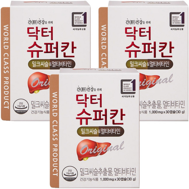 닥터슈퍼칸 에이치엘사이언스 밀크씨슬 멀티비타민 30g, 30정, 3개