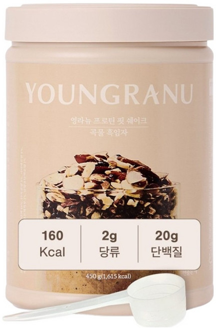 영라뉴 대용량 프로틴 핏 쉐이크 곡물흑임자맛, 450g, 1개