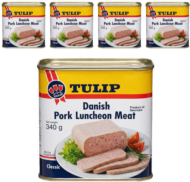 TULIP 豬肉餐肉, 340g, 5罐