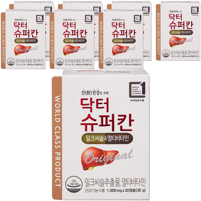 닥터슈퍼칸 에이치엘사이언스 밀크씨슬 멀티비타민 30g, 30정, 8개