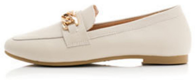 갓슈 여성용 세라투 체인 토끼털 방한 로퍼