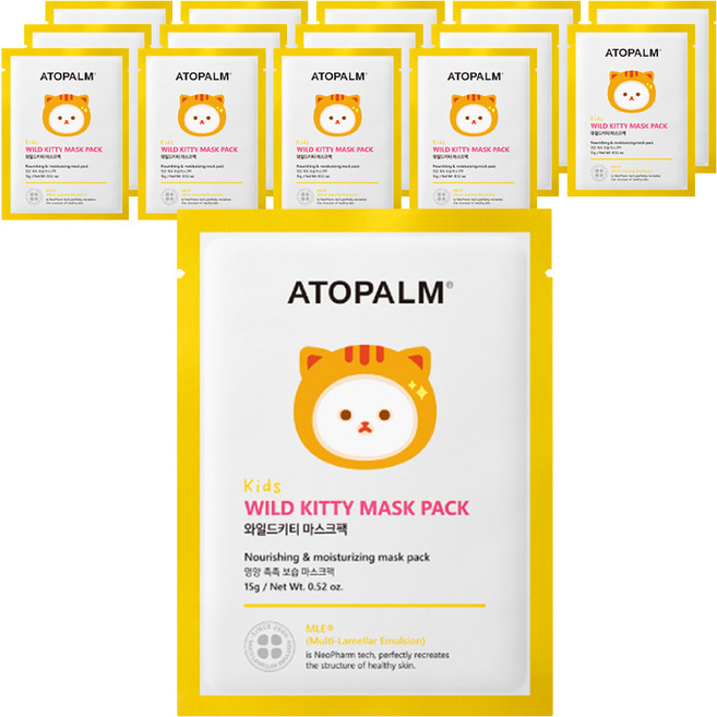 아토팜 와일드 키티 마스크팩 15g, 1개입, 15개